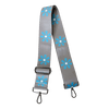 Ahdorned Handbags Grey/Lt Blue-Silver Hardware Ahdorned Printed Flower Interchangeable Bag Strap Assorted