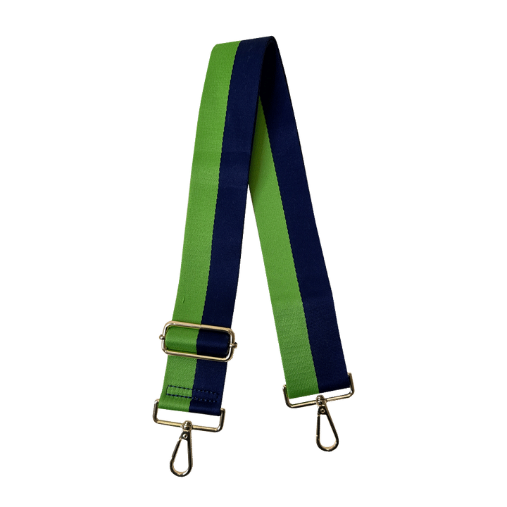 Ahdorned Handbags Navy/Apple Green Ahdorned Printed Stripe Interchangeable Bag Strap Assorted
