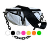 Ahdorned Handbags Ahdorned Rachel Double Pocket Puffy Sling/Waist Bag w/Black Resin Chain & 2" Adjustable Solid Black Strap Assorted