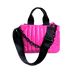 Ahdorned Handbags PINK Ahdorned Rosie Quilted Tote w/Black Resin Chain & 2" Adjustable Solid Black Strap