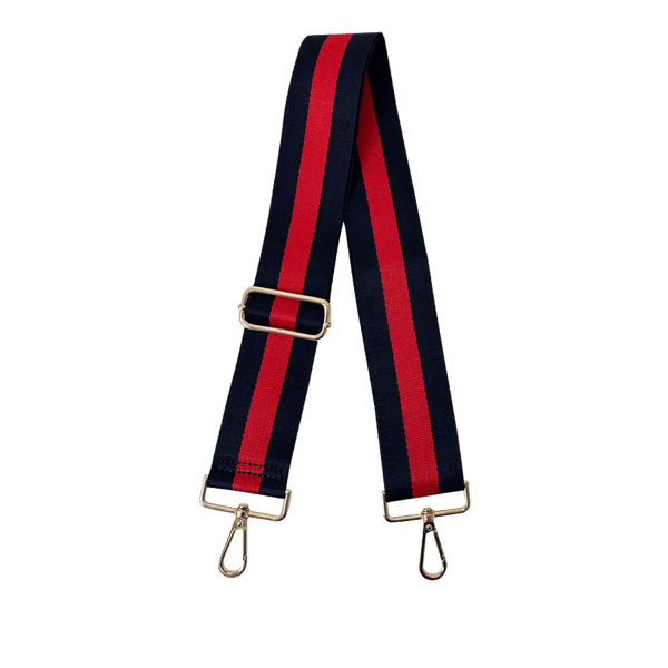 Ahdorned Handbags Navy/Red/Navy-Gold Hardware Ahdorned Striped Interchangeable Woven Bag Strap Assorted