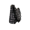 Ahdorned Handbags Title Ahdorned Terry Tweed Shoulder Bag w/Skinny Self Strap & Resin Shoulder Strap Black