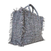 Ahdorned Handbags Ahdorned Tori Fringe Tweed Tote w/Faux Leather Handles