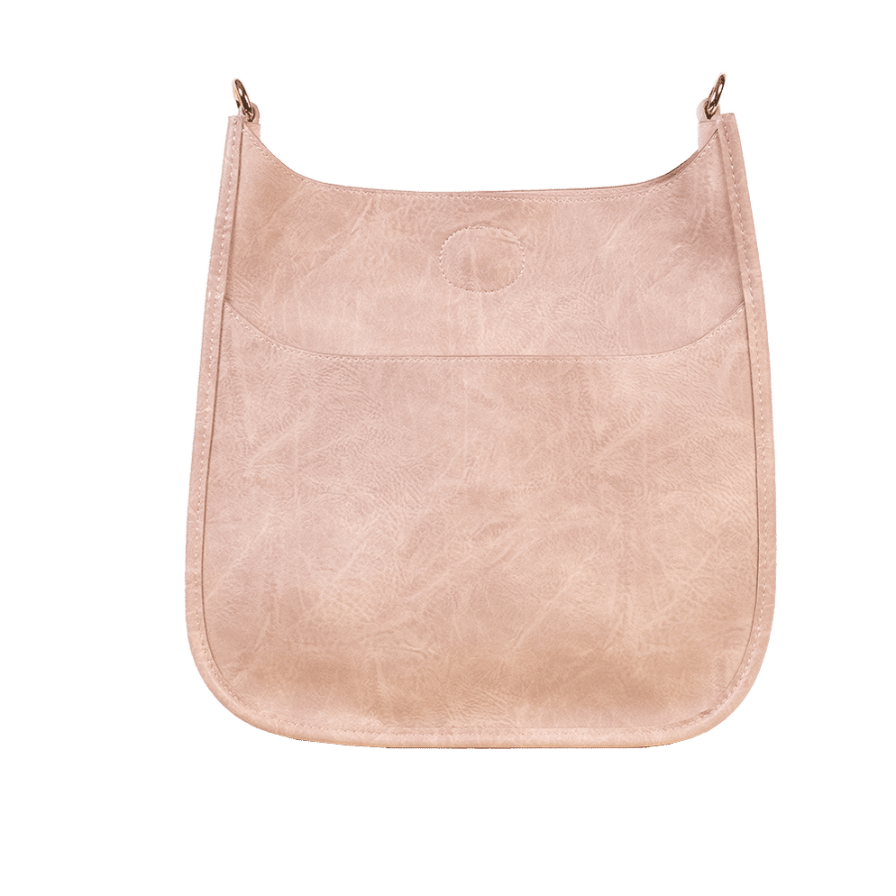Ahdorned Large Camel Brown Vegan Leather Crossbody Messenger Bag