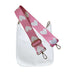 Ahdorned Handbags Default Ahdorned White Mini Vegan Leather Messenger with Pink Heart Strap