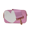 Ahdorned Handbags Pink w/White Heart-Gold Hardware Ahsorned Jamie Heart Camera Bag w/Interchangeable Bag Strap Assorted