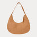 Ahdorned Handbags Ginger Brie Studded Suede Shoulder/Crossbody Bag