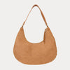 Ahdorned Handbags Ginger Brie Studded Suede Shoulder/Crossbody Bag