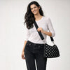 Ahdorned Handbags Brook Vegan Suede Studded Crossbody