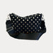 Ahdorned Handbags Black/Silver Studs Brook Vegan Suede Studded Crossbody