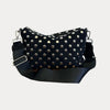 Ahdorned Handbags Black/Silver Studs Brook Vegan Suede Studded Crossbody