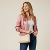 Ahdorned Handbags Brook Vegan Suede Studded Crossbody
