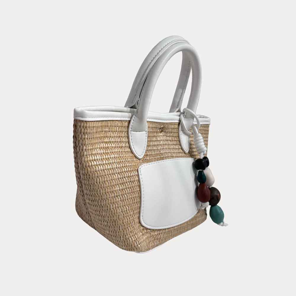 Ahdorned Handbags Carey Raffia Tote