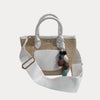 Ahdorned Handbags White Carey Raffia Tote
