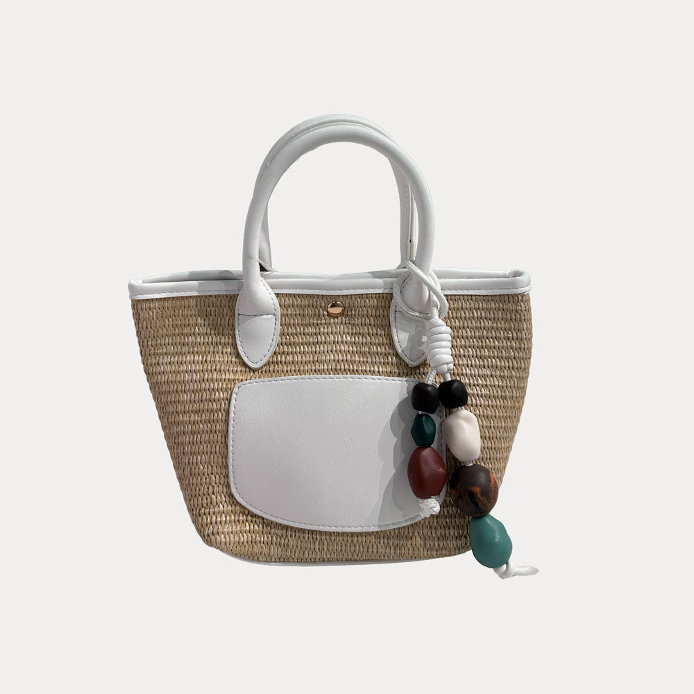 Ahdorned Handbags Carey Raffia Tote