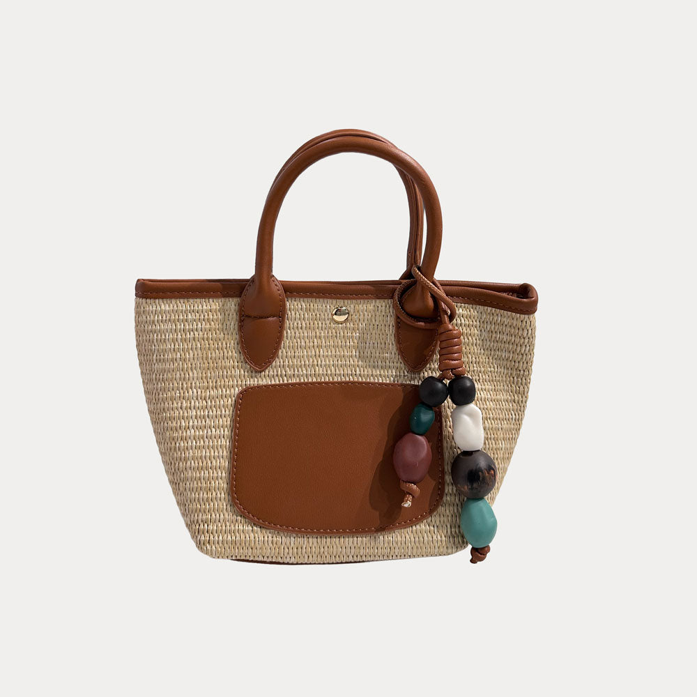 Ahdorned Handbags Carey Raffia Tote