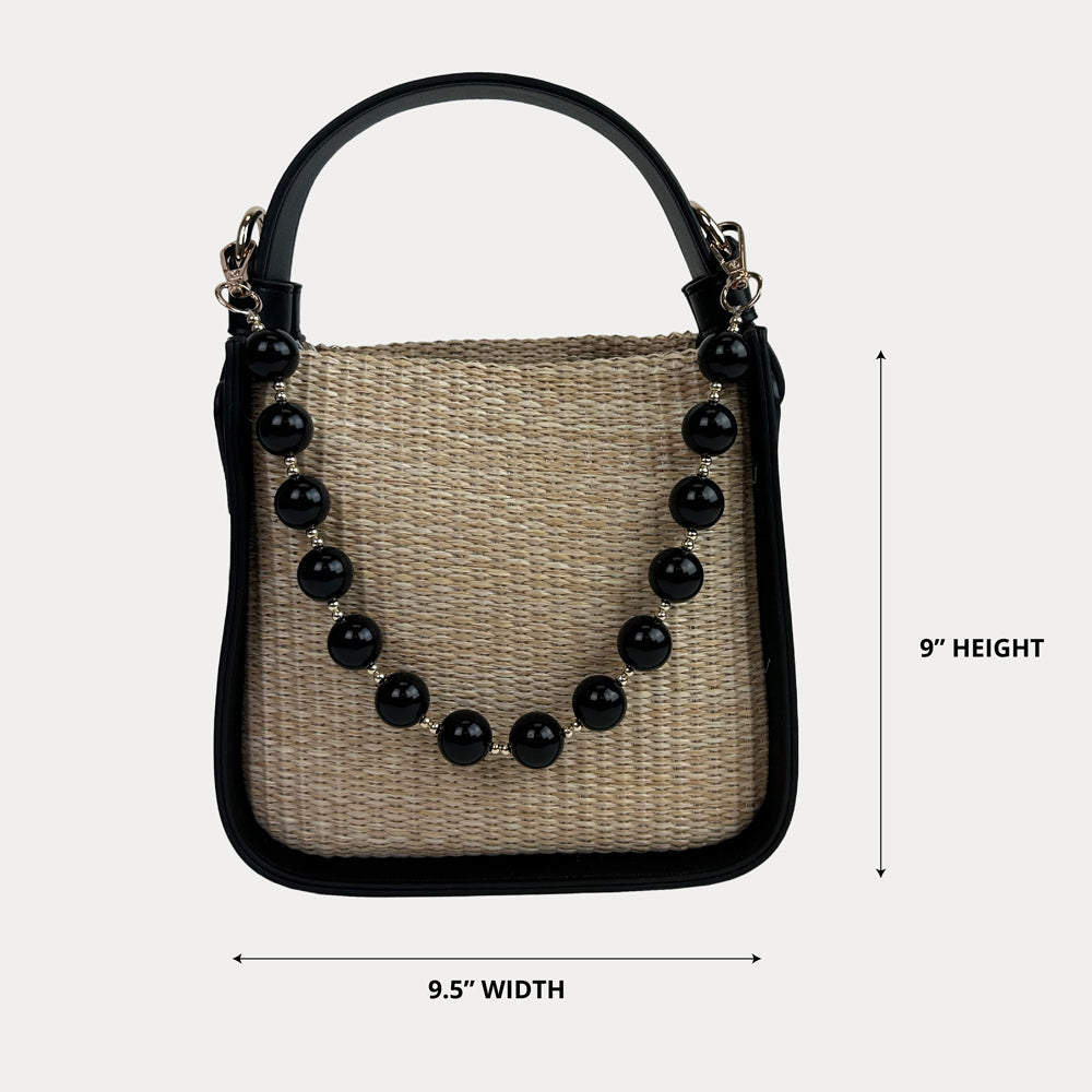 Ahdorned Handbags Carly Raffia Crossbody