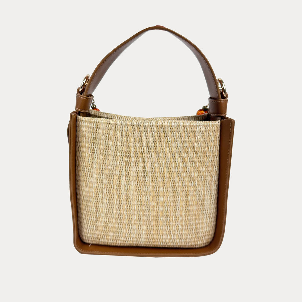 Ahdorned Handbags Carly Raffia Crossbody