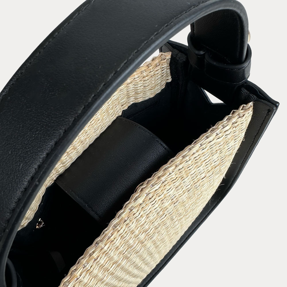 Ahdorned Handbags Carly Raffia Crossbody