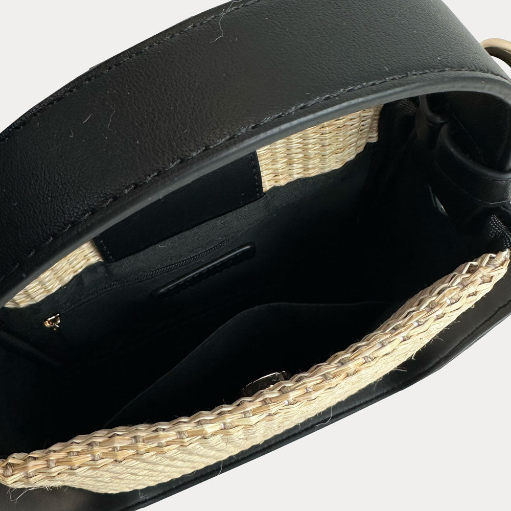 Ahdorned Handbags Carly Raffia Crossbody