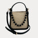 Ahdorned Handbags Black Carly Raffia Crossbody