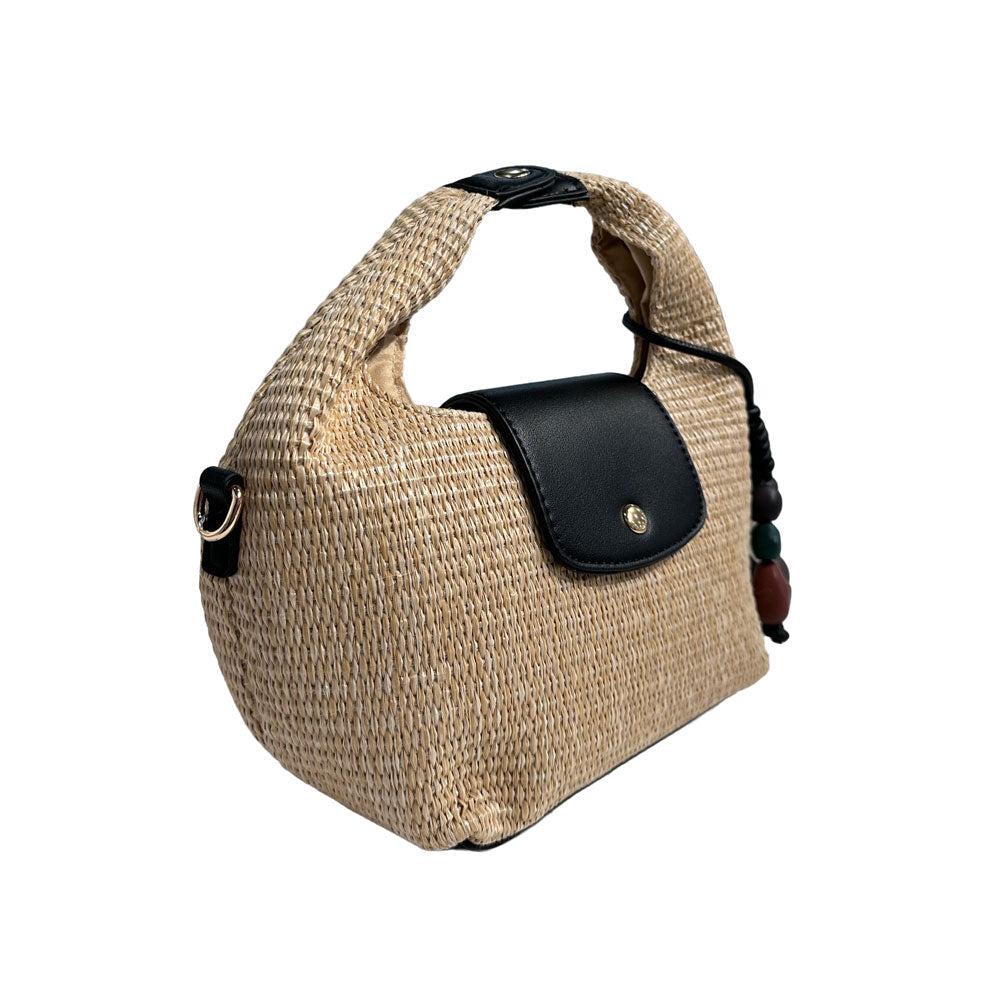 Ahdorned Handbags Courtney Raffia Crossbody Bag