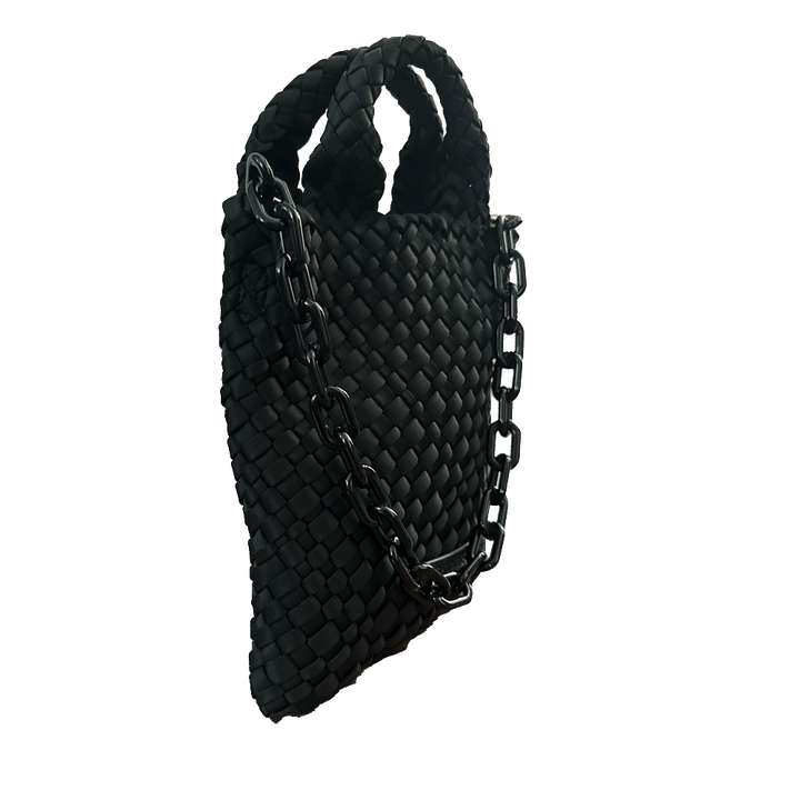 Lola Woven Neoprene Small Bag w/Resin Chain & 2 Solid Strap