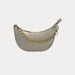 Ahdorned Handbags Mavis Crocodile-Embossed Vegan Suede Crescent Handbag