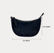 Ahdorned Handbags Mavis Crocodile-Embossed Vegan Suede Crescent Handbag