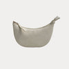 Ahdorned Handbags Mavis Crocodile-Embossed Vegan Suede Crescent Handbag