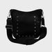 Ahdorned Handbags Black/Silver Studs Maxine Studded Vegan Pebble Leather Messenger