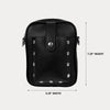 Ahdorned Handbags Black/Silver Studs Maya Studded Vegan Pebble Leather Crossbody Bag