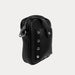 Ahdorned Handbags Black/Silver Studs Maya Studded Vegan Pebble Leather Crossbody Bag