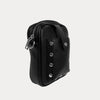 Ahdorned Handbags Black/Silver Studs Maya Studded Vegan Pebble Leather Crossbody Bag