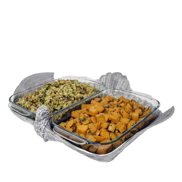 Arthur Court Serveware Arthur Court 2Qt Double Base Turkey Casserole Holder