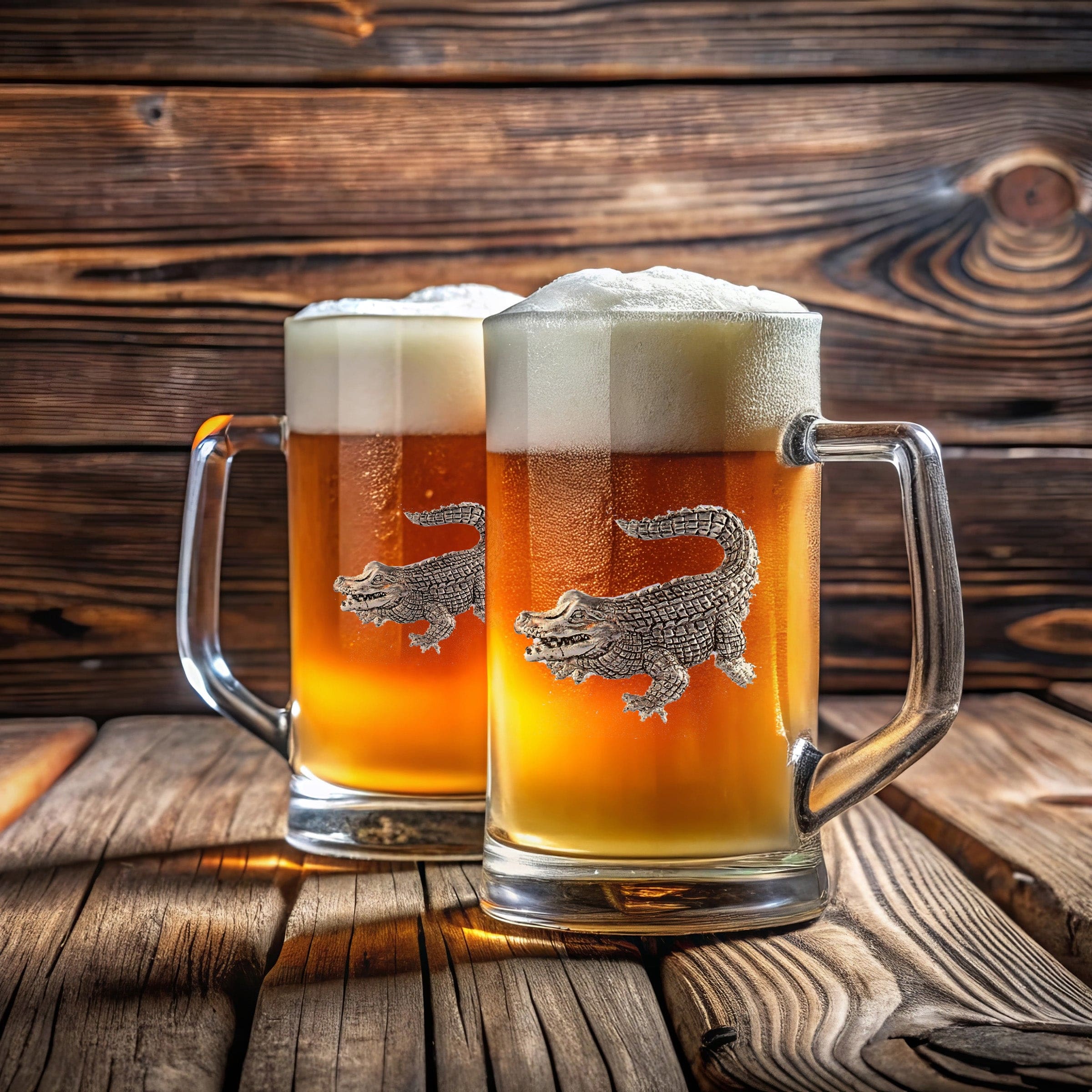 Arthur Court Serveware Arthur Court Alligator Beer Mugs - Set of 2