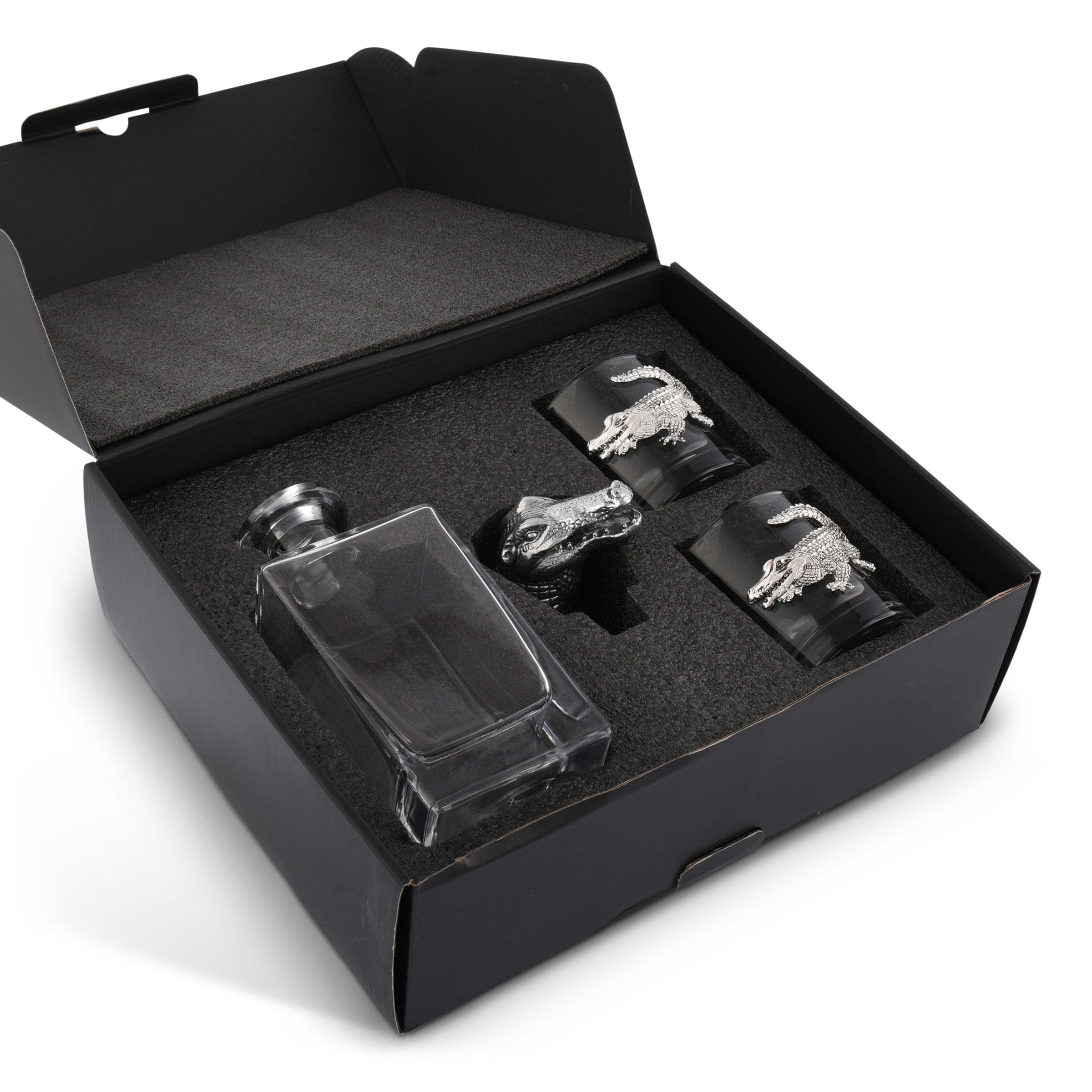 Arthur Court Serveware Arthur Court Alligator Decanter Set with Glasses