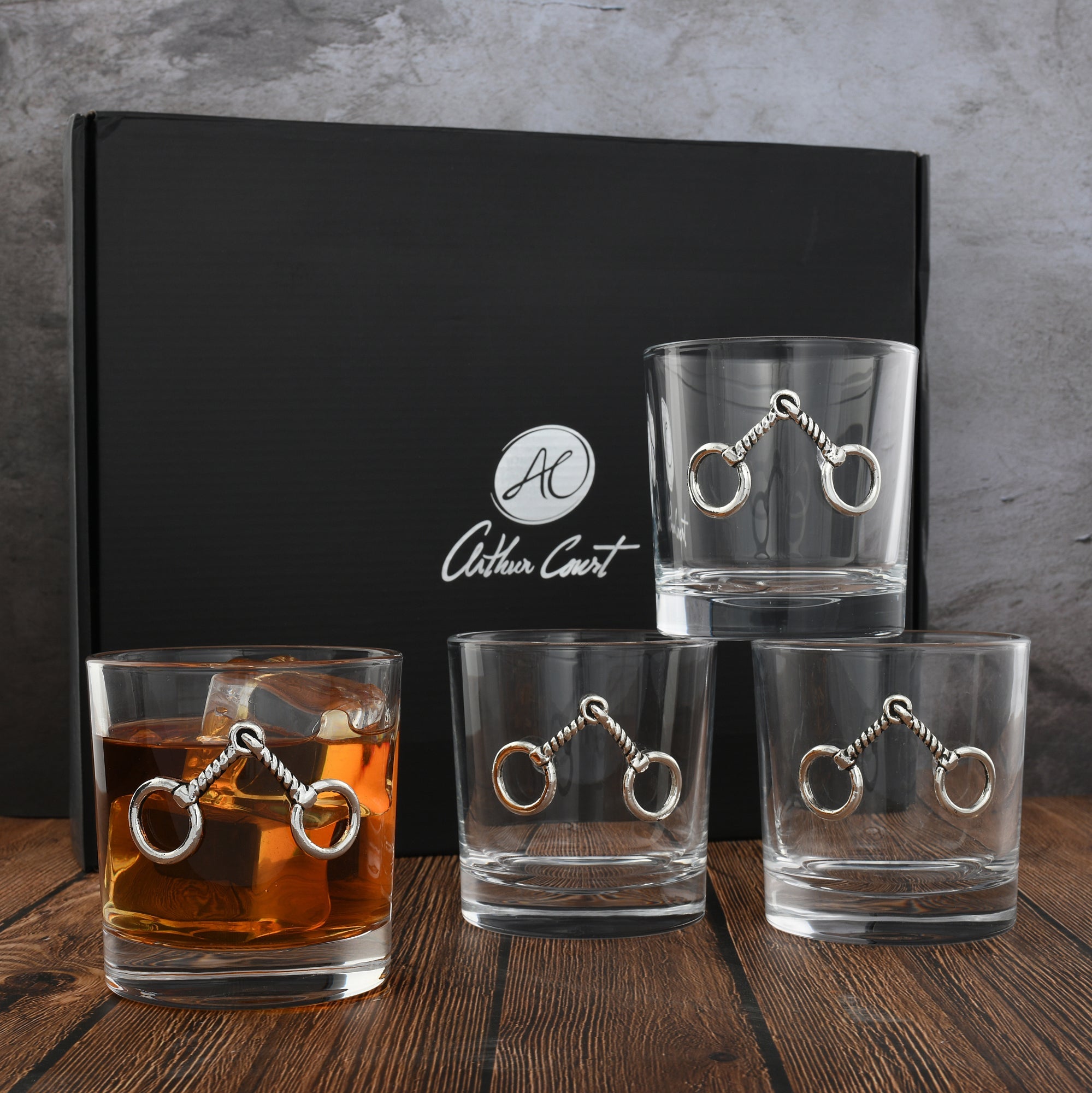 Arthur Court Serveware Arthur Court Bar Glasses (4) - Equestrian Bit
