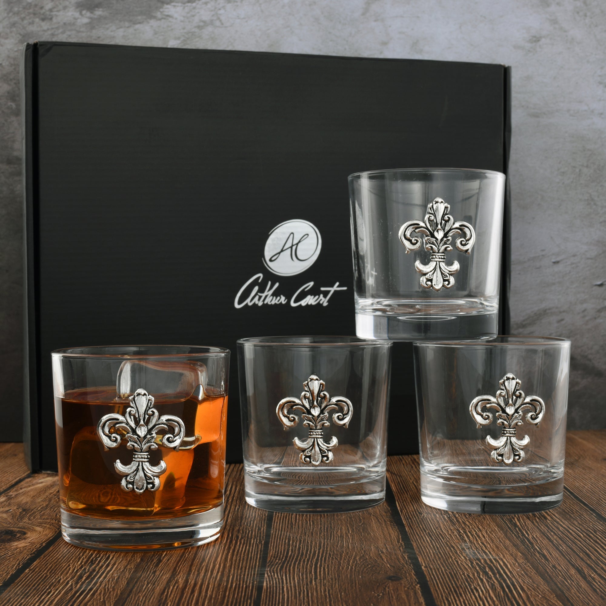 Arthur Court Serveware Arthur Court Bar Glasses (4) - Fleur-de-Lis