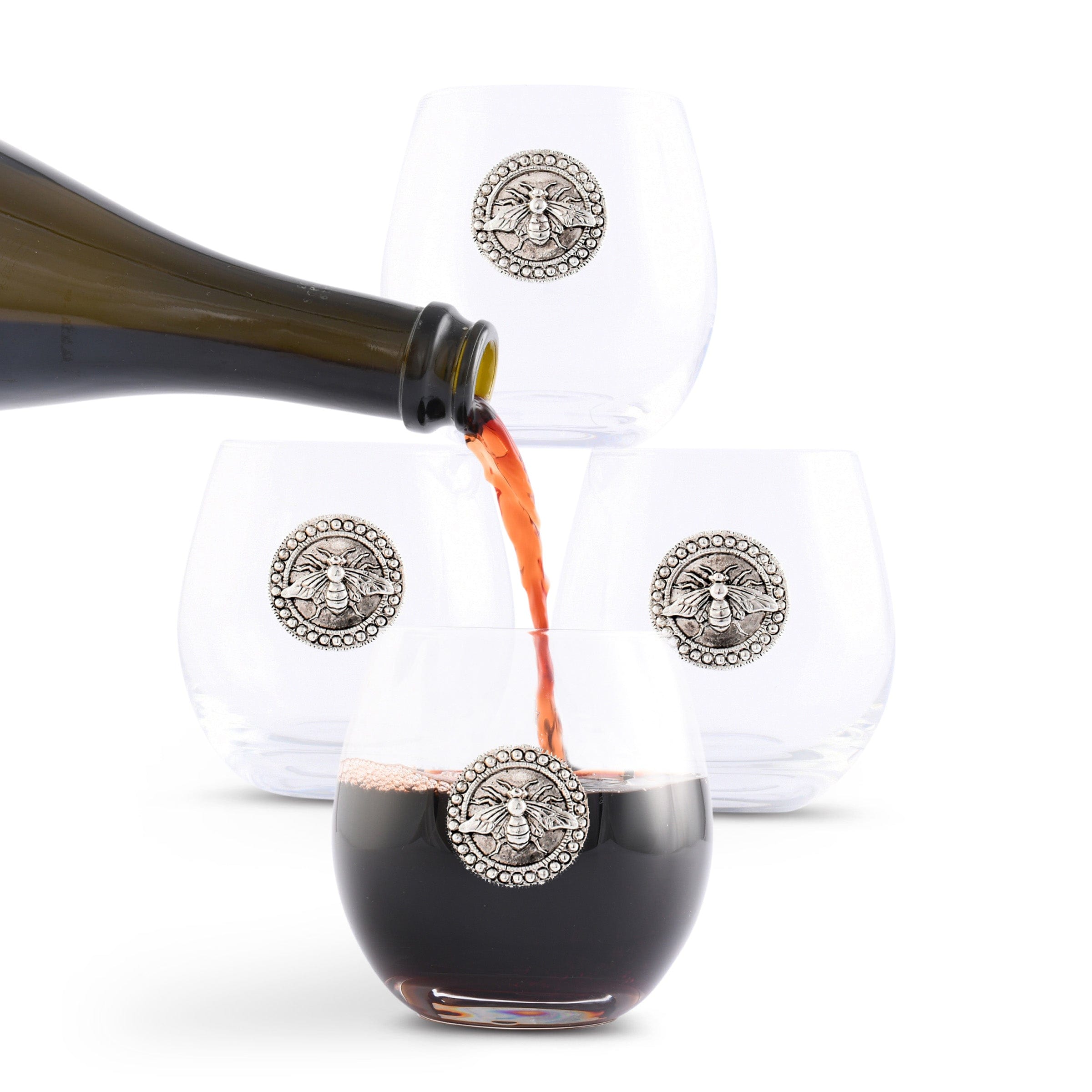 Arthur Court Serveware Arthur Court Bee Stemless Wine Glasses - Set of 4