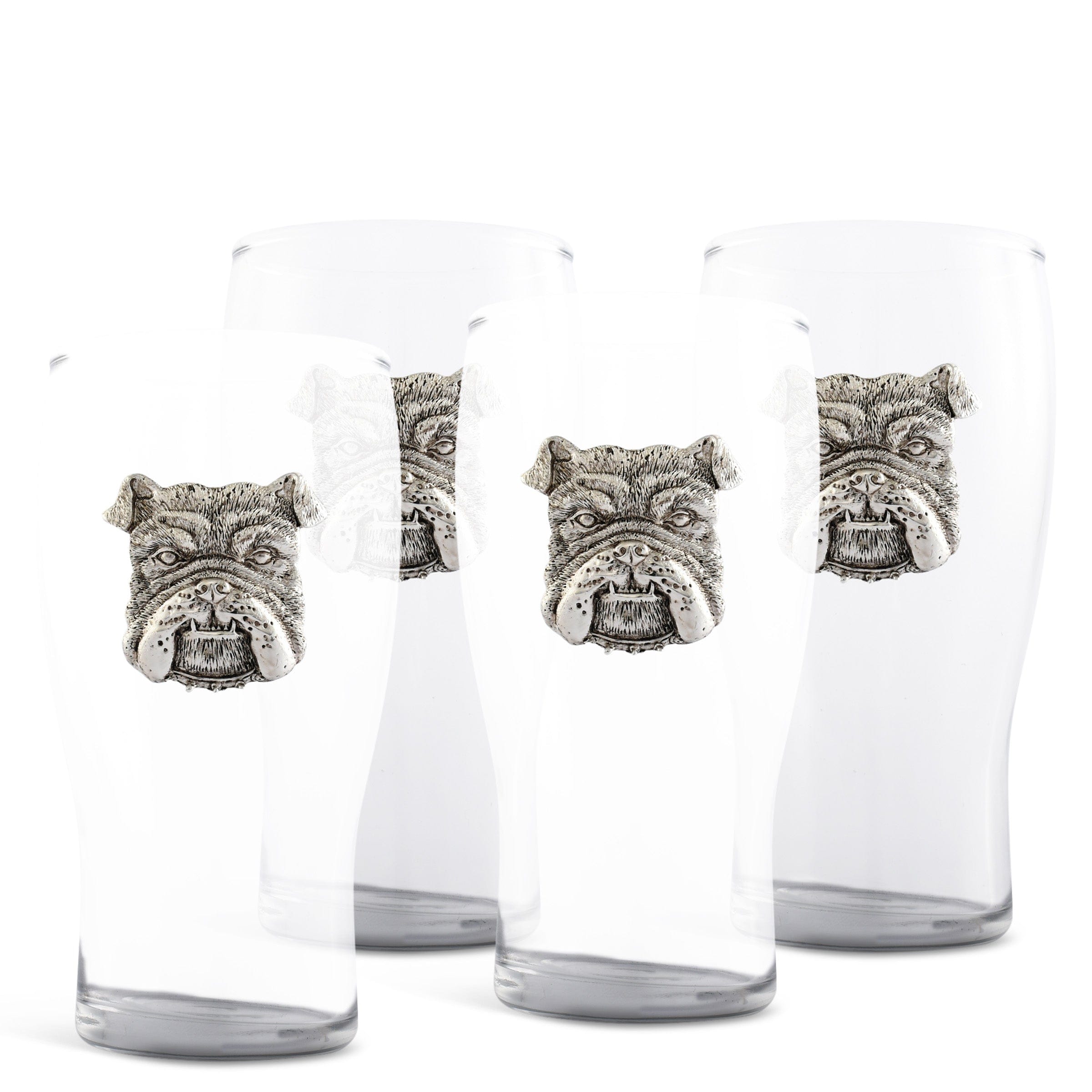 Arthur Court Serveware Arthur Court Bulldog Beer Pint Glasses - Set of 4