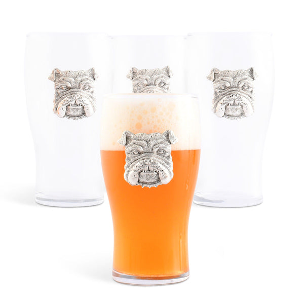 Arthur Court Serveware Arthur Court Bulldog Beer Pint Glasses - Set of 4