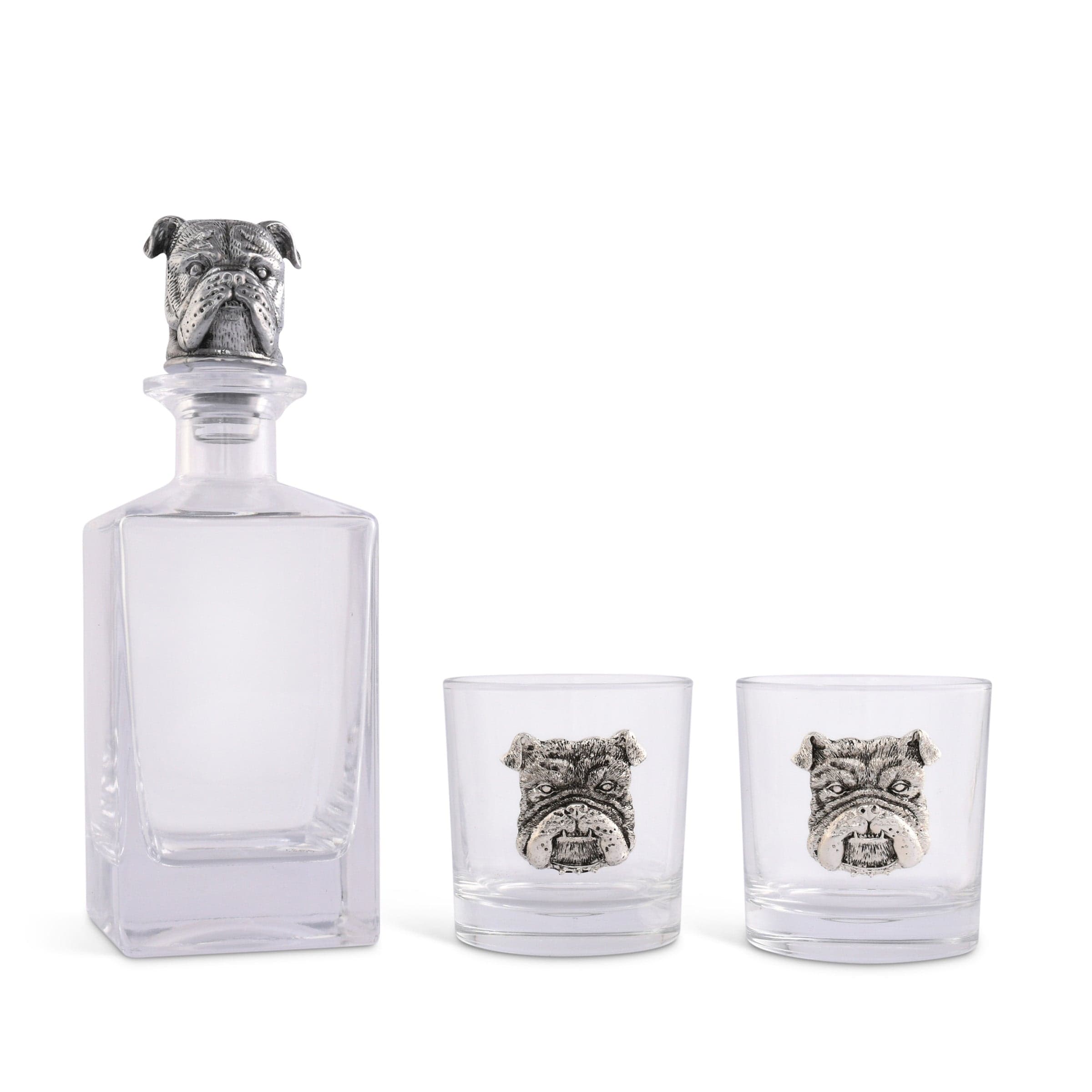 Arthur Court Serveware Arthur Court Bulldog Decanter Set with Glasses