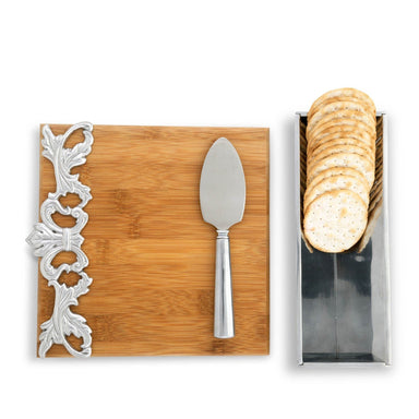 Arthur Court Serveware Arthur Court Cheese Set - FDL Acanthus Bamboo Board