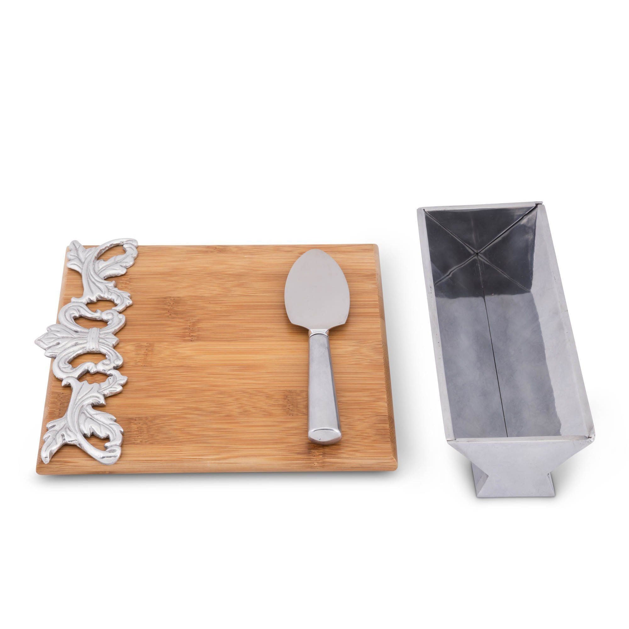 Arthur Court Serveware Arthur Court Cheese Set - FDL Acanthus Bamboo Board