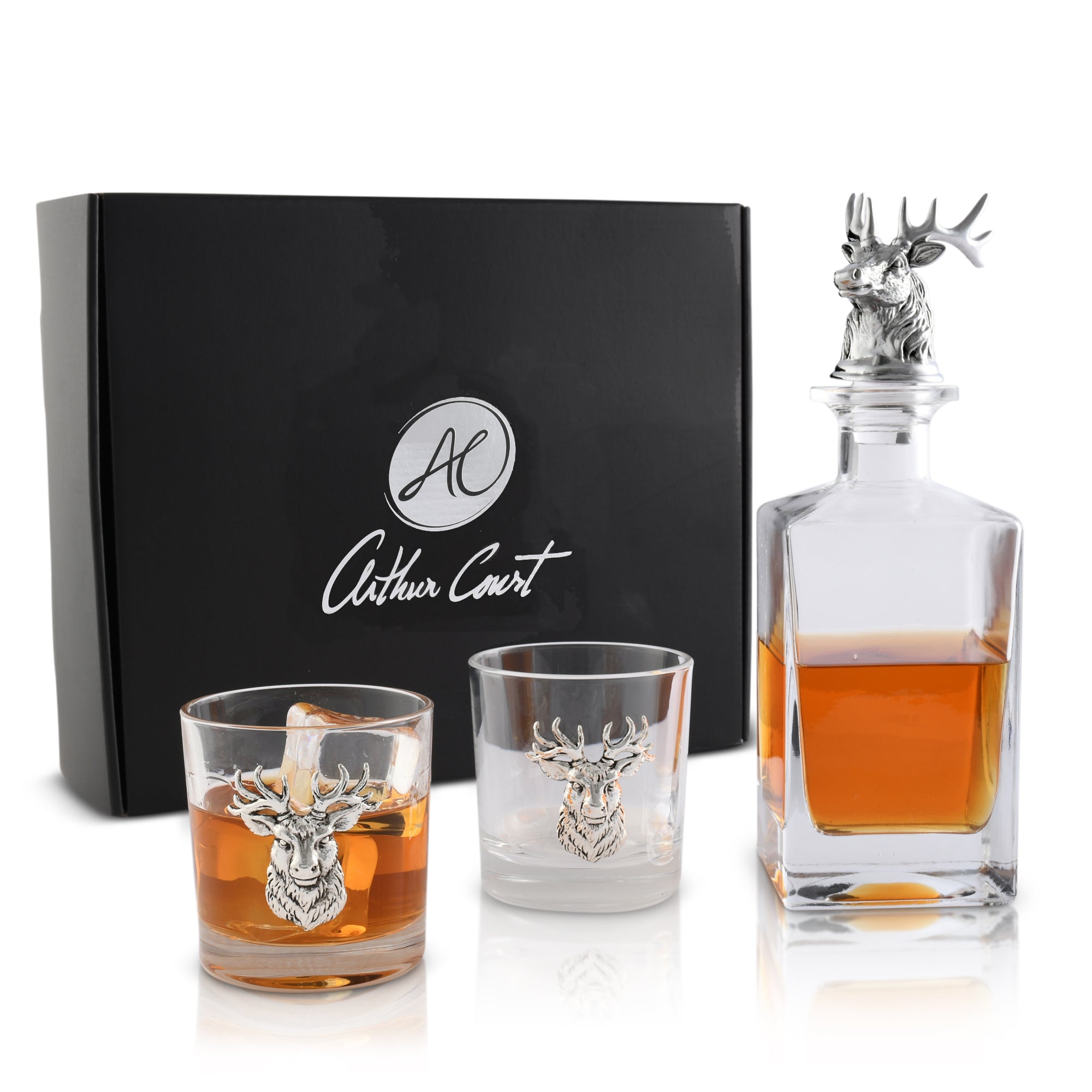 Arthur Court Serveware Arthur Court Decanter Set with glasses (2) - Elk