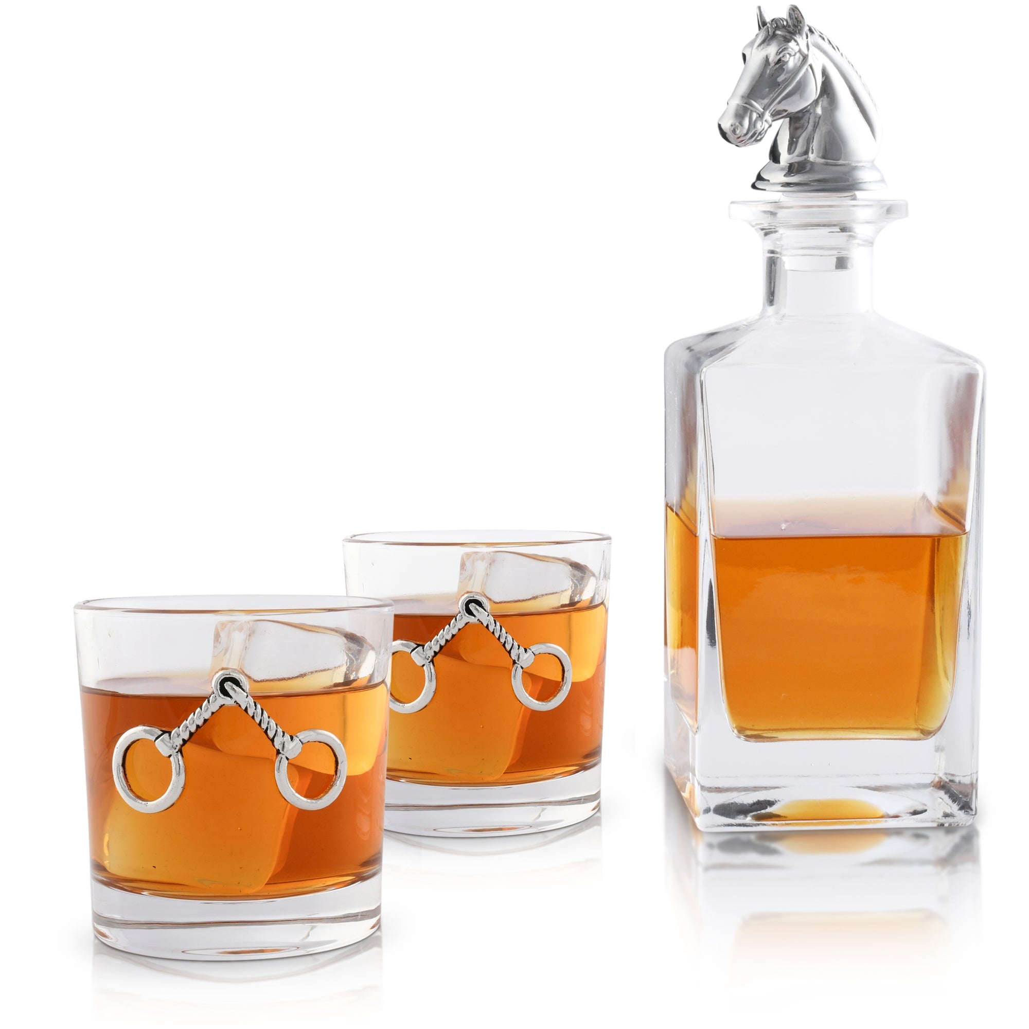 Arthur Court Serveware Arthur Court Decanter Set with glasses (2) - Equestrian