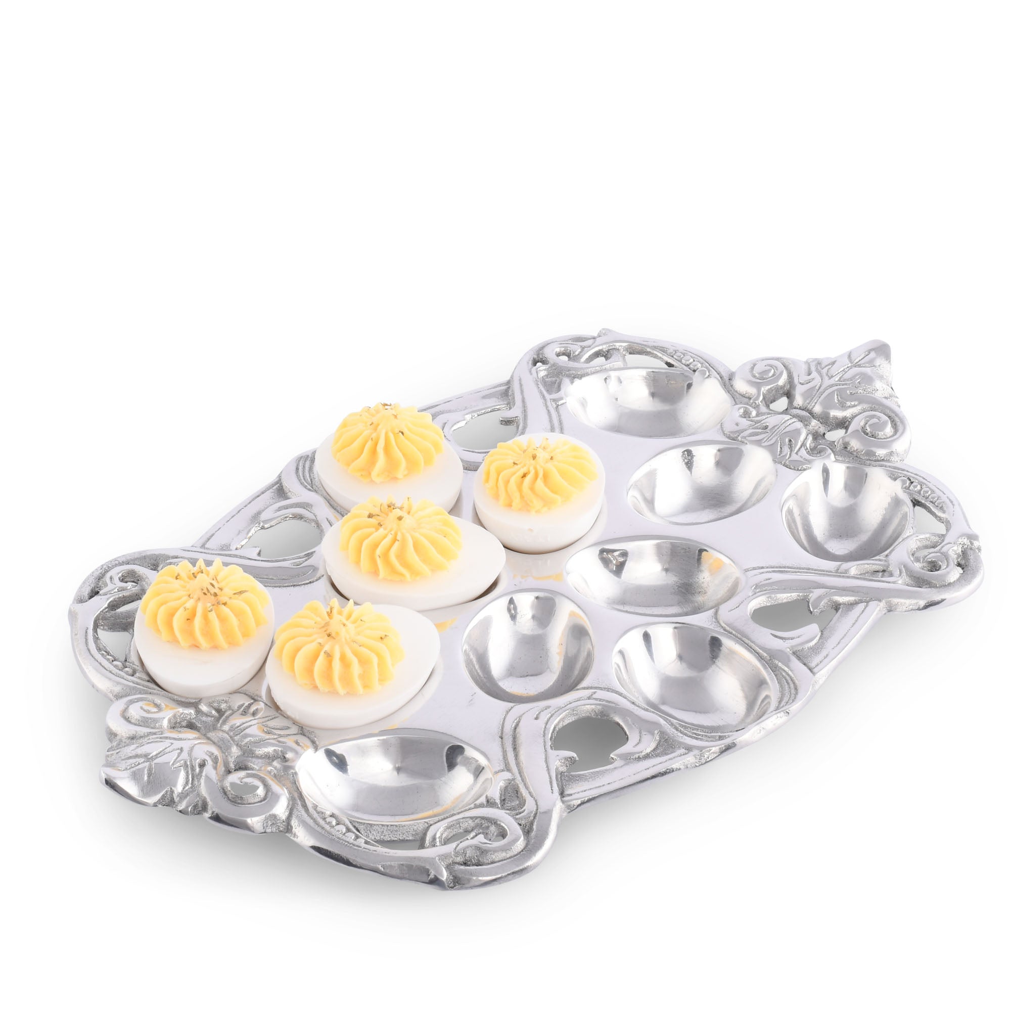 Arthur Court Serveware Arthur Court Deviled Egg Holder - Fleur-De-Lis
