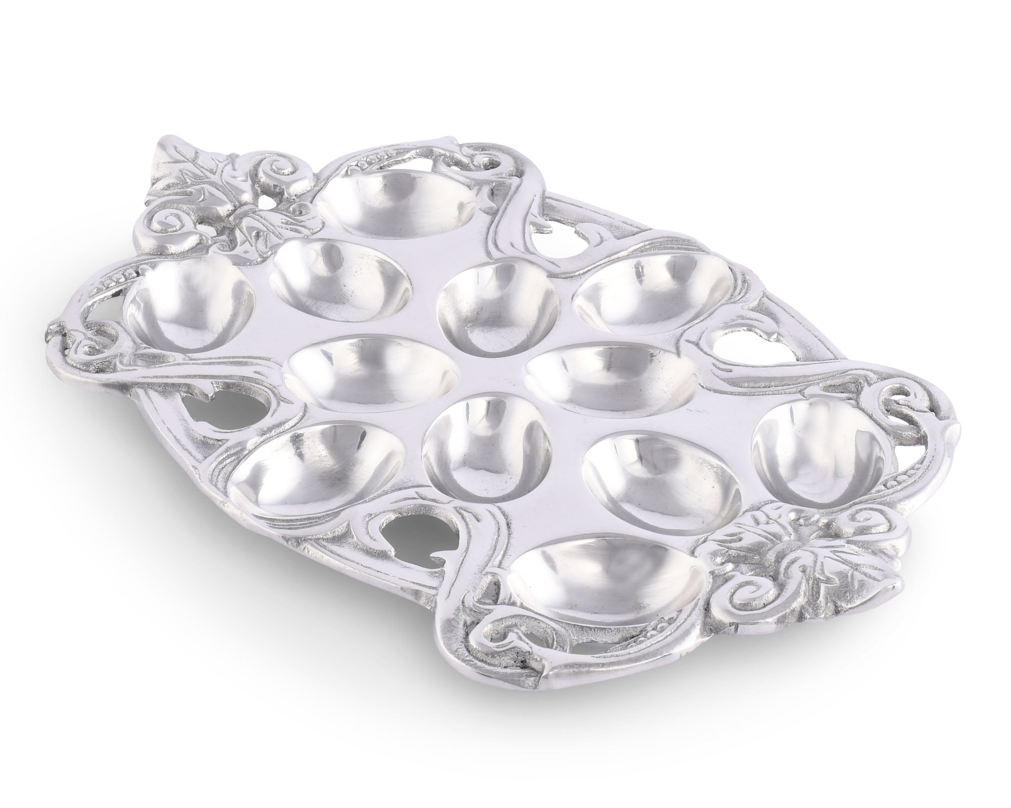 Arthur Court Serveware Arthur Court Deviled Egg Holder - Fleur-De-Lis