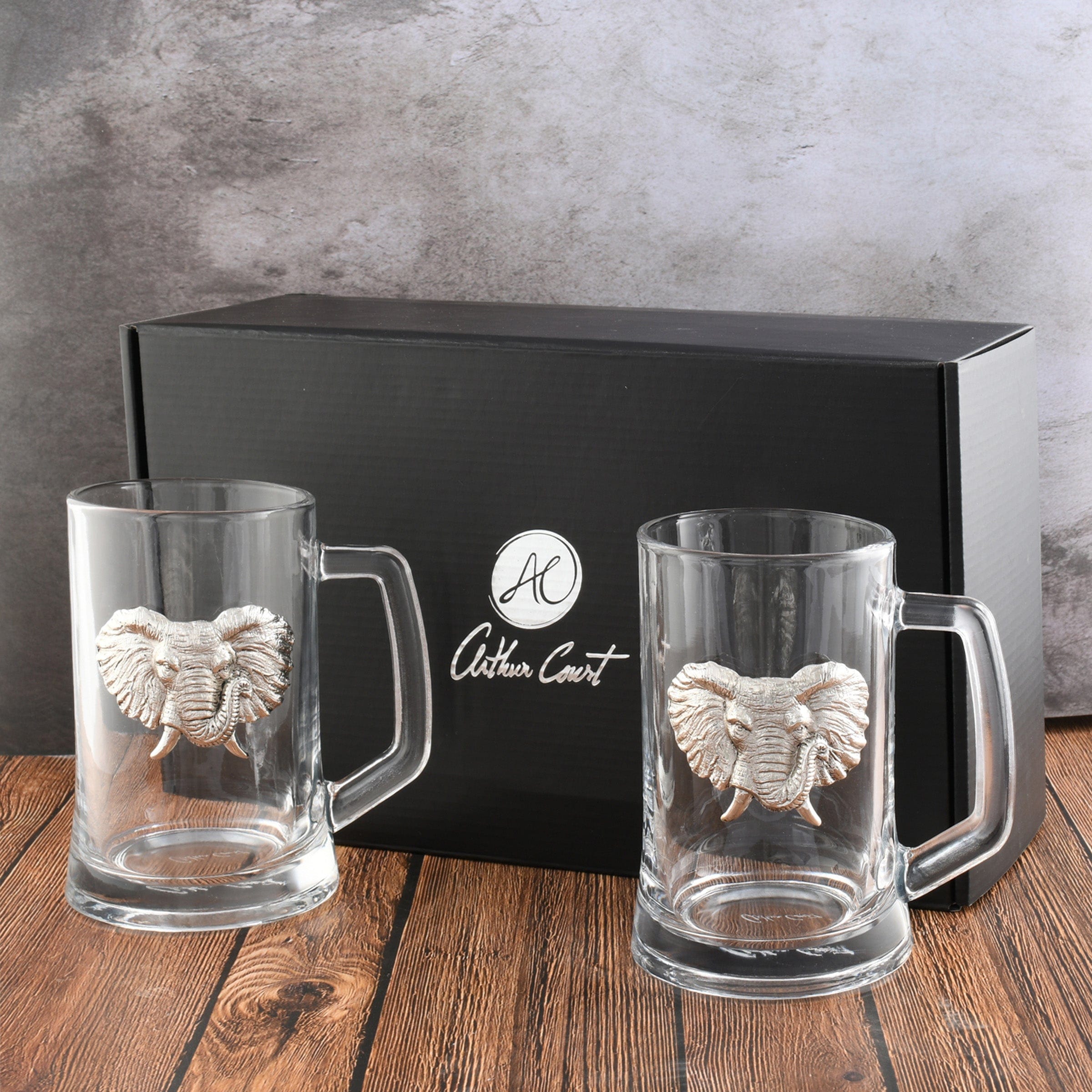 Arthur Court Serveware Arthur Court Elephant Beer Mugs - Set of 2